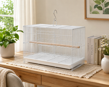 Cargar imagen en el visor de la galería, Jaula para Pájaros con Bandeja Extraíble y Percha de Madera – 3 Tamaños Disponibles