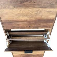 Cargar imagen en el visor de la galería, Zapatero de Madera Vintage – 3 Cajones Abatibles para 18 Pares de Zapatos