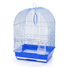 Cargar imagen en el visor de la galería, Jaula para Pájaros Pequeños 35 x 28 x 49 cm con Comederos, Perchas y Columpio | Cúpula Curva para Periquitos, Agapornis y Canarios - Color Aleatorio