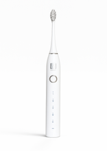 Cargar imagen en el visor de la galería, Cepillo Dental Eléctrico Sónico Recargable con 4 cabezales, Cable USB Tipo C y 1 estuche de viaje Blanco