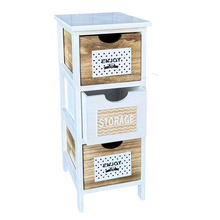 Cargar imagen en el visor de la galería, Mueble Sinfonier Cajonera Cómoda de Madera Vintage y Blanco para Habitación Decoracion a la Casa