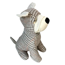 Cargar imagen en el visor de la galería, Bonito ratón con bufanda, perro, gato, saco para puerta, tope de puerta de relleno de arena, animales pesados, 1 kg, bonita decoración del hogar, juguete para niños (gris)