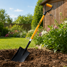 Cargar imagen en el visor de la galería, Pala Jardinera de Acero 115 cm con Mango Ergonómico Tipo D | Pala para Jardín, Excavación, Trasplante y Zanja