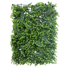 Cargar imagen en el visor de la galería, Panel de seto artificial, 60 × 40 cm planta artificial alfombra verde pared seto valla follaje panel casa boda panel, exterior hierba verdor hiedra valla privacidad pantalla