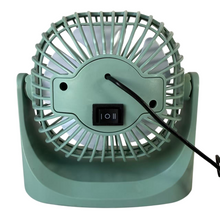Cargar imagen en el visor de la galería, Mini Ventilador de Mesa 5" con Enchufe de USB 5V 1W. Mini Ventilador de Sobrmesa