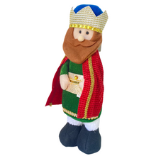 Cargar imagen en el visor de la galería, Conjunto de 3 Figuras Reyes Magos de Tela para Decoración de Navidad y el Día de Reye 13x10x39cm