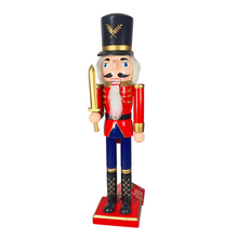 Cargar imagen en el visor de la galería, Cascanueces Soldado Verde / Rojo De Madera Navideño Figura Decorativa Para Decoracion de Navidad