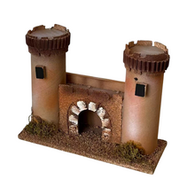 Cargar imagen en el visor de la galería, Castillo de Corcho para belén navideño, Castillo Miniatura belén para Aldea Decorativa para Nacimiento, Pesebre, Navidad, decoración Tradicional