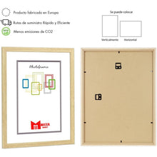 Cargar imagen en el visor de la galería, Maxia Market Marco Foto Color Haya Hecho Madera, Ancho de Bastidor 2 cm con Acabado Elegante
