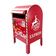 Cargar imagen en el visor de la galería, Buzón Americano de Metal Rojo Esquina – Decoración de Navidad 20.5x16x34 cm