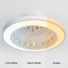 Cargar imagen en el visor de la galería, Ventilador de Techo Plafón Luz LED 28W con Motor DC 20W – Silencioso, 6 Velocidades, Giro Reversible y Mando a Distancia (Ø48 cm)