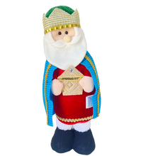 Cargar imagen en el visor de la galería, Conjunto de 3 Figuras Reyes Magos de Tela para Decoración de Navidad y el Día de Reye 13x10x39cm