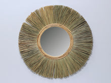 Cargar imagen en el visor de la galería, Esoejo Redondo Maya bambú y hierba seca Natural 60CM Decoracion Para Entrada Casa Dormitorio