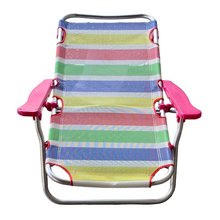Cargar imagen en el visor de la galería, Silla Tumbona plegable de playa 5 Posiciónes con estructura de aluminio y tejido textilen, transpirable y fresco