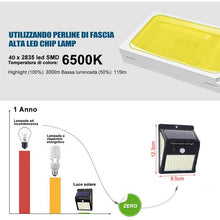 Cargar imagen en el visor de la galería, Foco Lámpara solar LED para exteriores 3 Funciones y Sensor de Luz, impermeable 6500K IP44