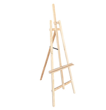 Cargar imagen en el visor de la galería, Caballete pintura madera de pino natural, Caballete Para Pintura para pintar en lienzo