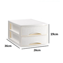 Cargar imagen en el visor de la galería, Cajonera de Sobremesa Imitación Rattan A4 con en Plástico Duro. Ideal para Organizar la Oficina