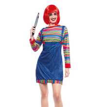 Cargar imagen en el visor de la galería, Disfraz Muñeca Asesina Mujer Adulto para Fiesta Halloween Carnaval Teatro