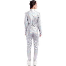 Cargar imagen en el visor de la galería, Disfraz o Mono metálico cierre frontal Con Cremallera para mujer, Maillot Para Disfraz