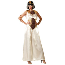 Cargar imagen en el visor de la galería, Disfraz Egipcia Vestido Dorado con Diadema Adulto Mujer para Carnaval Fiesta Teatro