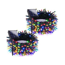 Cargar imagen en el visor de la galería, Guirnaldas de Luces LED Solar para Navidad de cable Verde - 8 funciones; Ideal para decorar árboles tanto en interiores como exteriores