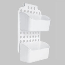 Cargar imagen en el visor de la galería, Cestas colgantes de almacenamiento de plástico Blanco para colgar a mampara de baño