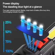 Cargar imagen en el visor de la galería, Linterna de Mano Recargable Portatil 5 LED De Alta Potencia 6 W 350 LM 4 Modos