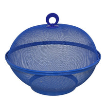 Cargar imagen en el visor de la galería, Frutero de Mesa Rejilla con Tapa Metal Redondo Para Conserva Frutas Frescas 28.5 x 22 cm