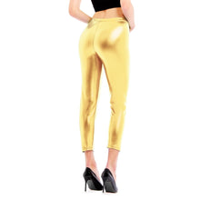 Cargar imagen en el visor de la galería, Leggins Mujer Largo de Brillo Malla Deportiva Pantalon Elastico Efecto Metalizado Estilo Brillante Unisex