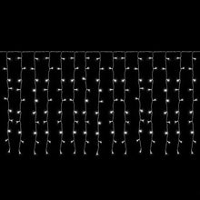 Cargar imagen en el visor de la galería, Cortina de Luces LED Solar con Cable Transparente 8 Funciones IP44 para Decoración de Navidad