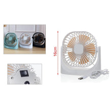 Cargar imagen en el visor de la galería, Mini Ventilador de Mesa 5" con Enchufe de USB 5V 1W. Mini Ventilador de Sobrmesa