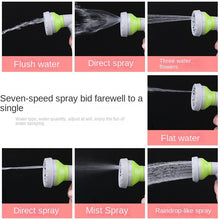 Cargar imagen en el visor de la galería, Manguera de Riesgo de Jardín con Soporte y Pistola Rociadora de 7 Funciones, Conectores de 1/2 y 3/4 Pulgadas, Manguera de Riego con Carrete Resistente Ligero y Potatíl 15 m