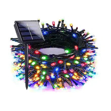 Cargar imagen en el visor de la galería, Guirnaldas de Luces LED Solar para Navidad de cable Verde - 8 funciones; Ideal para decorar árboles tanto en interiores como exteriores