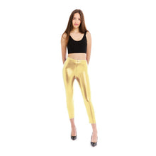Cargar imagen en el visor de la galería, Leggins Mujer Largo de Brillo Malla Deportiva Pantalon Elastico Efecto Metalizado Estilo Brillante Unisex
