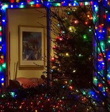 Cargar imagen en el visor de la galería, Guirnalda de Luces LED para Navidad de cable Verde - 8 funciones; Ideal para decorar árboles tanto en interiores como exteriores