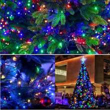 Cargar imagen en el visor de la galería, Guirnaldas de Luces LED Solar para Navidad de cable Verde - 8 funciones; Ideal para decorar árboles tanto en interiores como exteriores