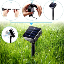 Cargar imagen en el visor de la galería, Guirnaldas de Luces LED Solar para Navidad de cable Verde - 8 funciones; Ideal para decorar árboles tanto en interiores como exteriores