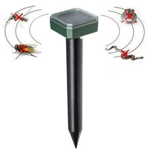 Cargar imagen en el visor de la galería, Repelente de Insectos Ultra-Sónico Solar Pack 2 Repelente de Animales Para Jardin Campo Exterior Control de Plagas de Roedores, Serpiente Topo, Ratón Kmt Style