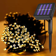 Cargar imagen en el visor de la galería, Guirnaldas de Luces LED Solar para Navidad de cable Verde - 8 funciones; Ideal para decorar árboles tanto en interiores como exteriores