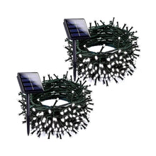 Cargar imagen en el visor de la galería, Guirnaldas de Luces LED Solar para Navidad de cable Verde - 8 funciones; Ideal para decorar árboles tanto en interiores como exteriores