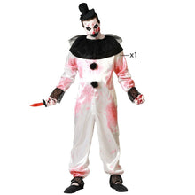 Cargar imagen en el visor de la galería, Disfraz Payaso Sangiento mono blanco con cuello Hombre adulto para Halloween Carnaval Teatro