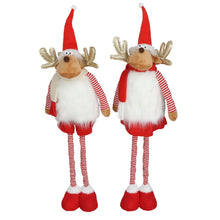 Cargar imagen en el visor de la galería, Muñeco Reno Extensible Navideño 64-103 cm – Decoración de Navidad en Tono Rojo