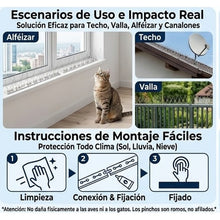 Cargar imagen en el visor de la galería, Pinchos Anti Aves Antipalomas 4 Unidades 50 x 11 x 2,8 cm – Protector para Techo, Valla y Alféizar, Anti Palomas y Anti Gatos