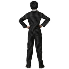 Cargar imagen en el visor de la galería, DISFRAZ FANTASMA NEGRO CON CORBATA NIÑO PARA CARNAVAL HALLOWEEN