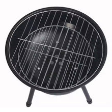 Cargar imagen en el visor de la galería, Barbacoa de Carbón con Tapa y Ruedas parrilla estantería para Barbacoa al aire libre, fácil de llevar, ideal para camping, fácil de lavar 45x45x71 cm