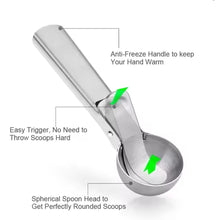 Cargar imagen en el visor de la galería, Set 2 Cuchara de helado Fruta con Expulsor de acero inoxidable 18 cm
