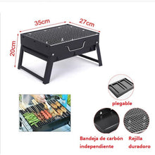 Cargar imagen en el visor de la galería, Barbacoa de carbón portátil, Barbacoa Para Mesa, parrilla plegable para jardín, Picnics, fiesta, cocina al aire libre, Camping
