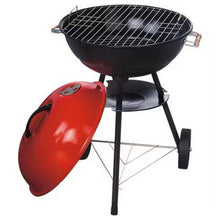 Cargar imagen en el visor de la galería, Barbacoa de Carbón con Tapa y Ruedas parrilla estantería para Barbacoa al aire libre, fácil de llevar, ideal para camping, fácil de lavar 45x45x71 cm