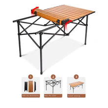 Cargar imagen en el visor de la galería, Mesa de Camping Plegable Portatil Ligera Facil Montaje para acampar al aire libre 50x50x52 cm