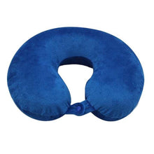 Cargar imagen en el visor de la galería, Cojín de Viaje en Forma de U de Algodon polipropileno - Ergonómico, Almohada de viaje de espuma viscoelástica Transpirable y Suave para el Cuello